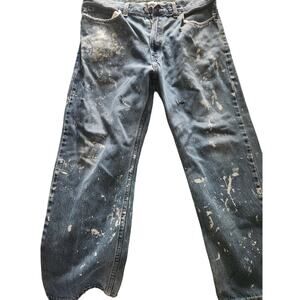 Men's Destroyed WIP workwear Faded Trashed denim